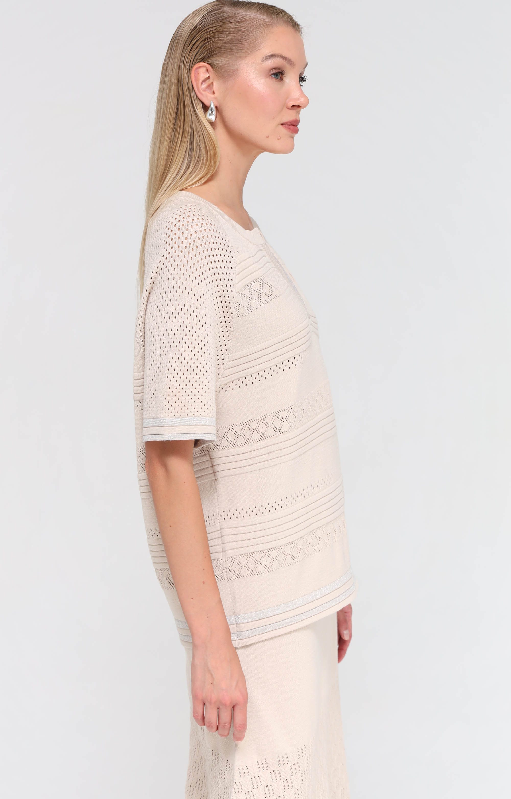 Passioni T-Shirt Oversized-Fit mit Strassdetails günstig online kaufen