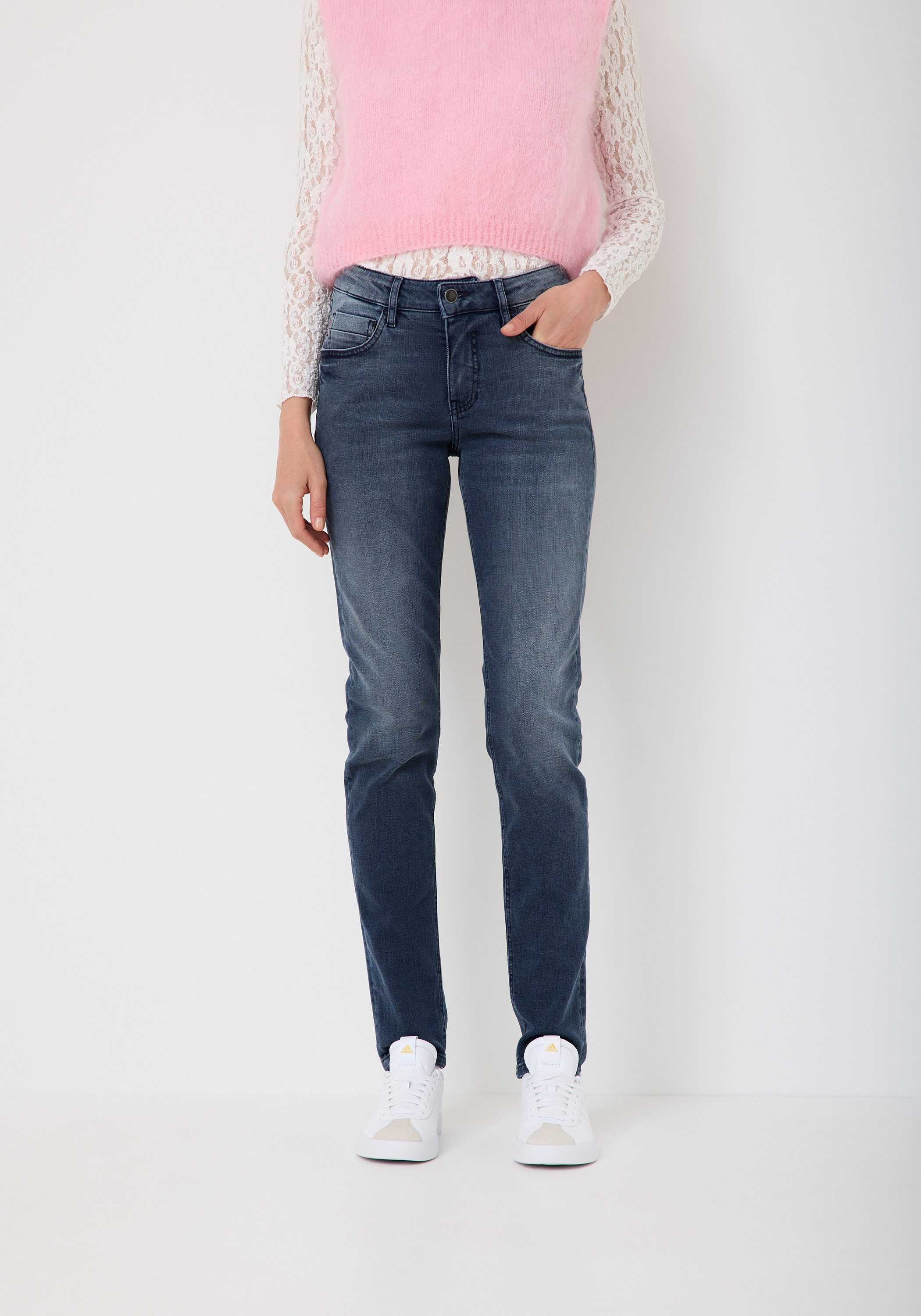 Paddock's Slim-fit-Jeans LUCY Overdyed Röhrenjeans mit Stretch