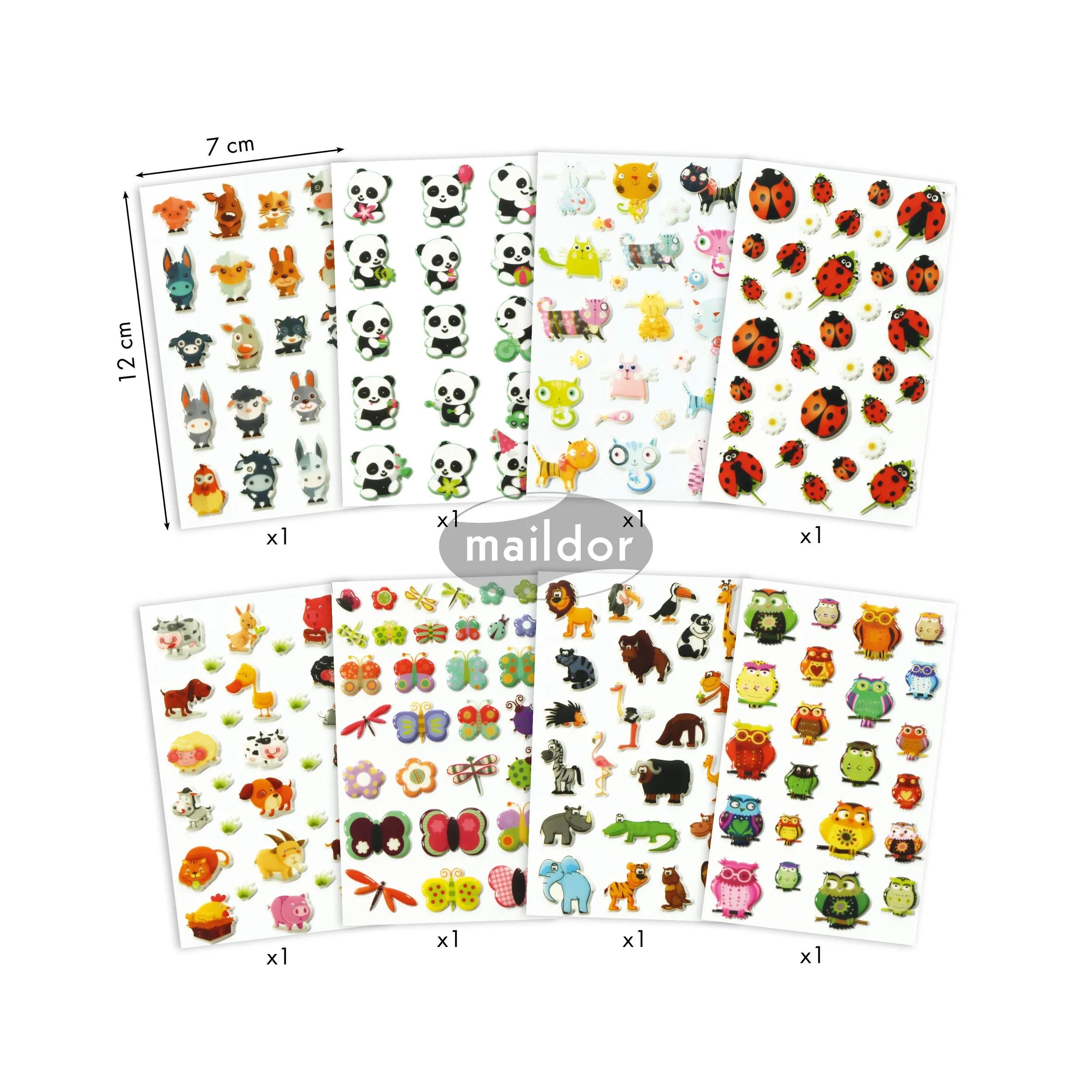 Thumbnail - maildor Sticker Cooky, 8 Stickerbogen 7,5x12cm, Nr. 2, Tiere Mehrfarbig 560426C, My Mandarine