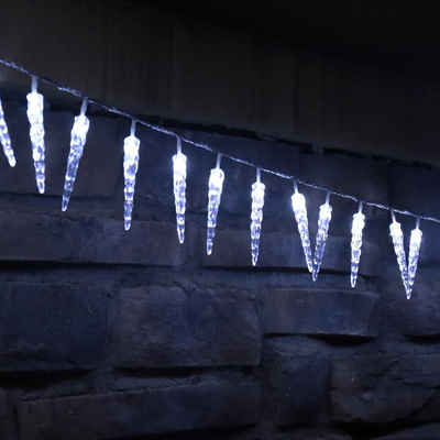 interGo LED-Lichterkette »LED Eiszapfen Lichterkette für Weihnachten Innen und Außen Dekoration«, Weihnachtsbeleuchtung - Weihnachtsdeko - Weihnachten