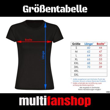 multifanshop T-Shirt Damen Mainz - Brust & Seite - Frauen