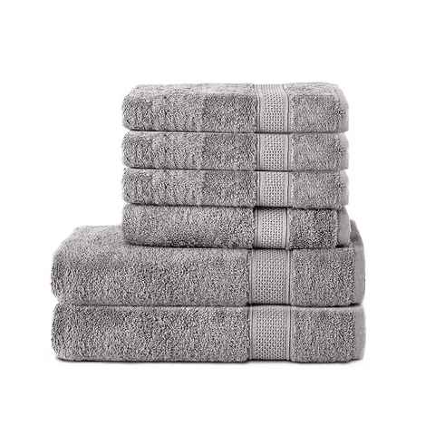 Komfortec Handtuch Set 100% Baumwolle, 2er Badetücher 70x140 cm und 4er Handtücher 50x100 cm, Frottee (Set, 6-St), Weich