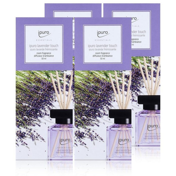 IPURO Raumduft Ipuro Essentials lavender touch 50ml Raumduft Dufträume (4er Pack)