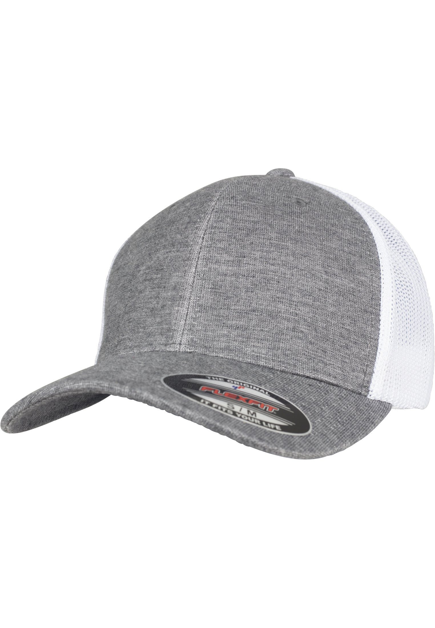 Flex Cap Flexfit mesh Trucker Cap Melange Retro grey/white Trucker