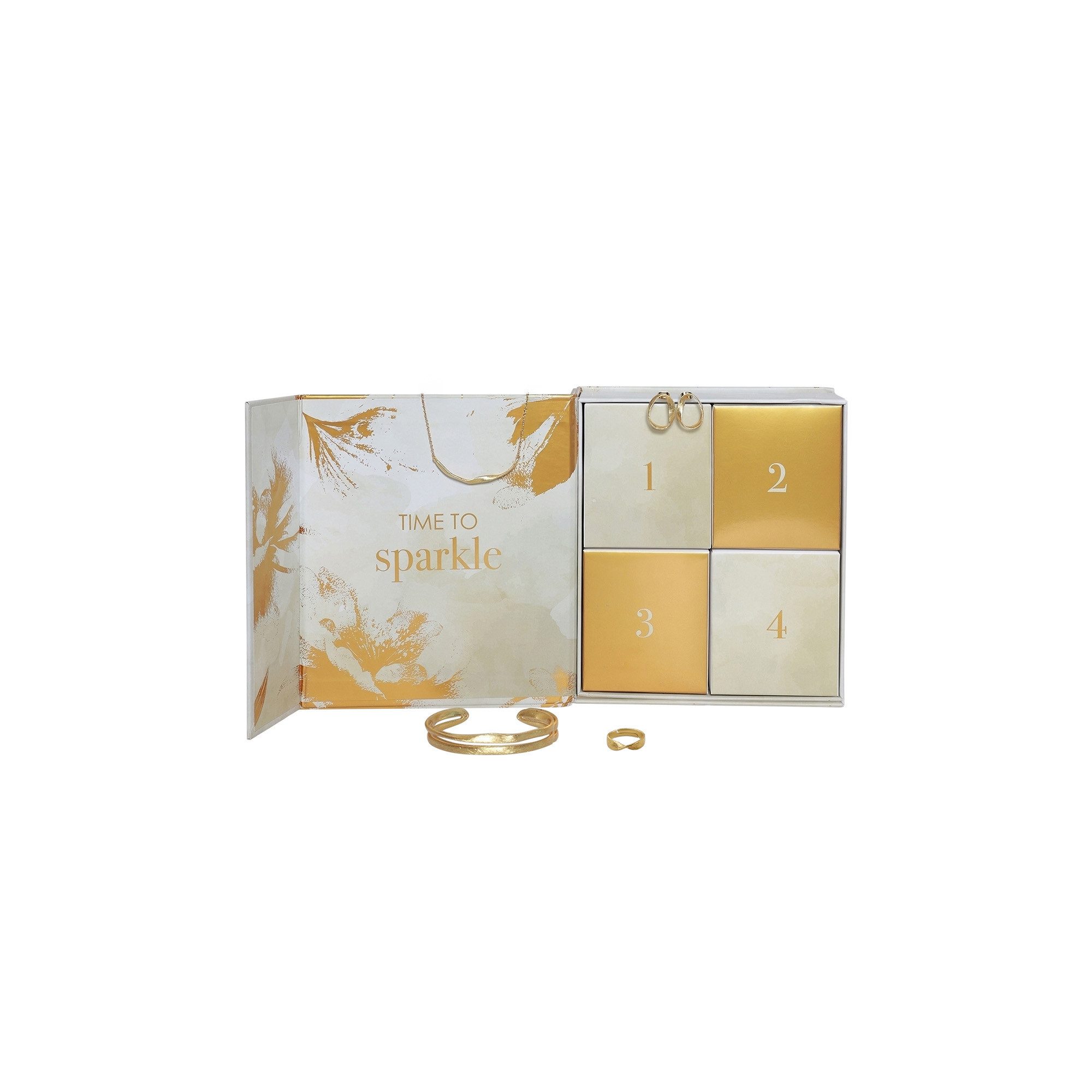 Heideman Schmuck-Adventskalender Heideman Schmuck Geschenkbox – Fineline (25-tlg), Schmuckset mehrteilig Schmuck für Frauen - 4 Schmuckstücke