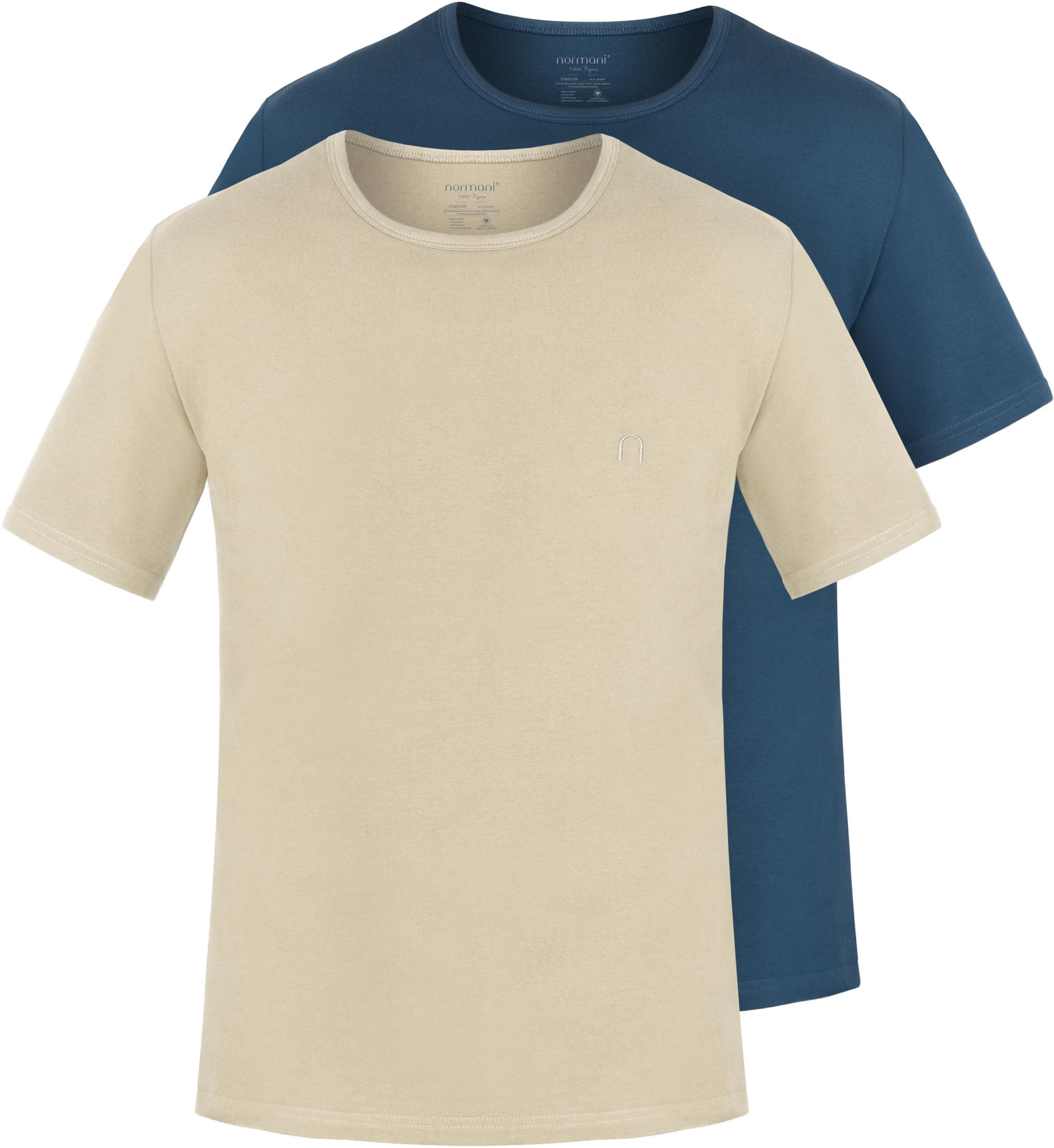 normani Kurzarmshirt 2er Set Herren T-Shirts aus Bio-Baumwolle Nyons (2er-P günstig online kaufen