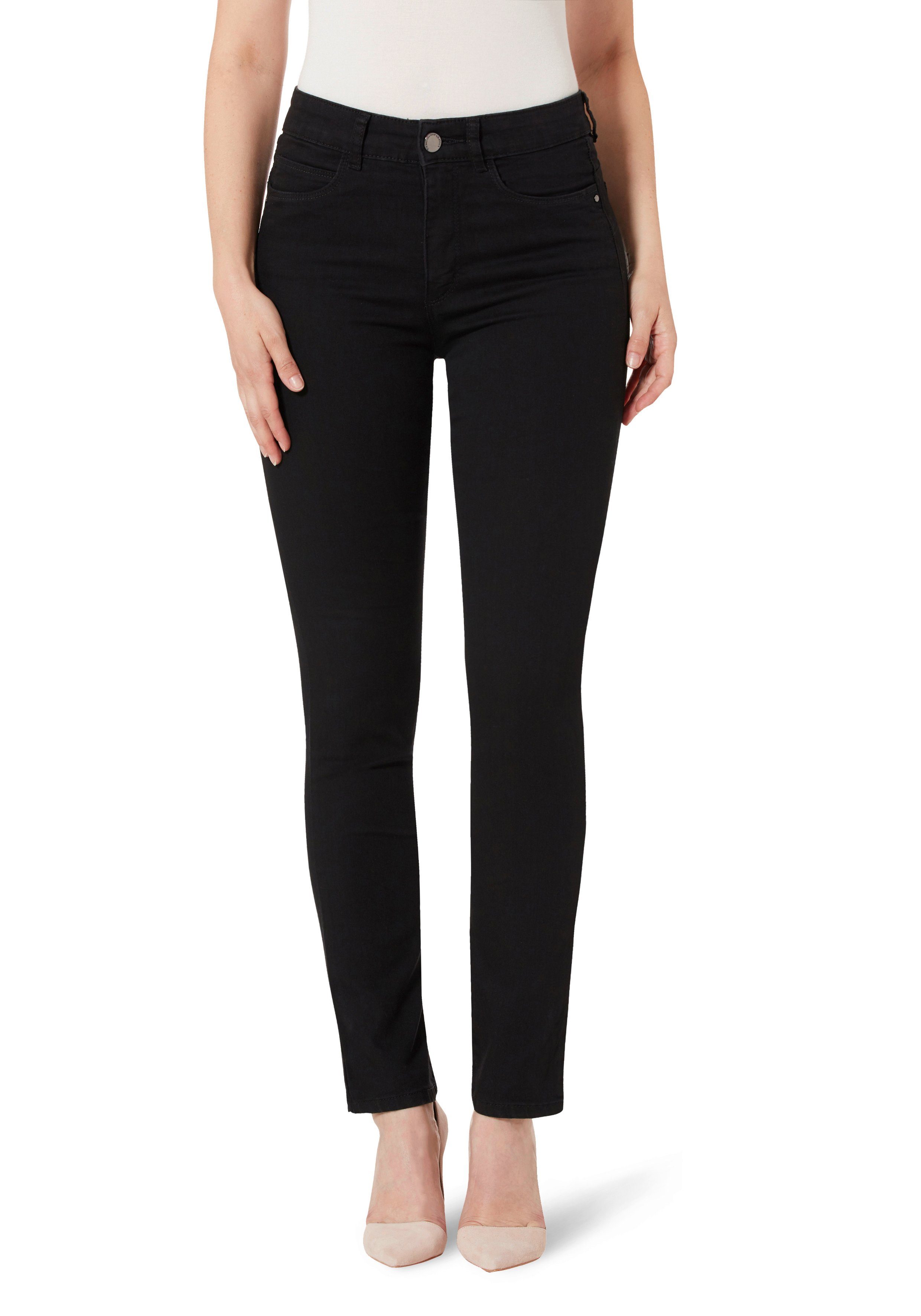 STOOKER WOMEN Slim-fit-Jeans Milano Damen Stretch Jeans -BLACK- Magic Shape