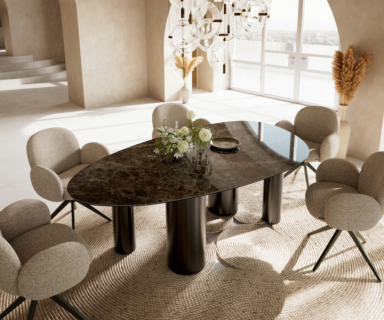 DELIFE Esstisch Edge, Oval Keramik Laminam® günstig online kaufen