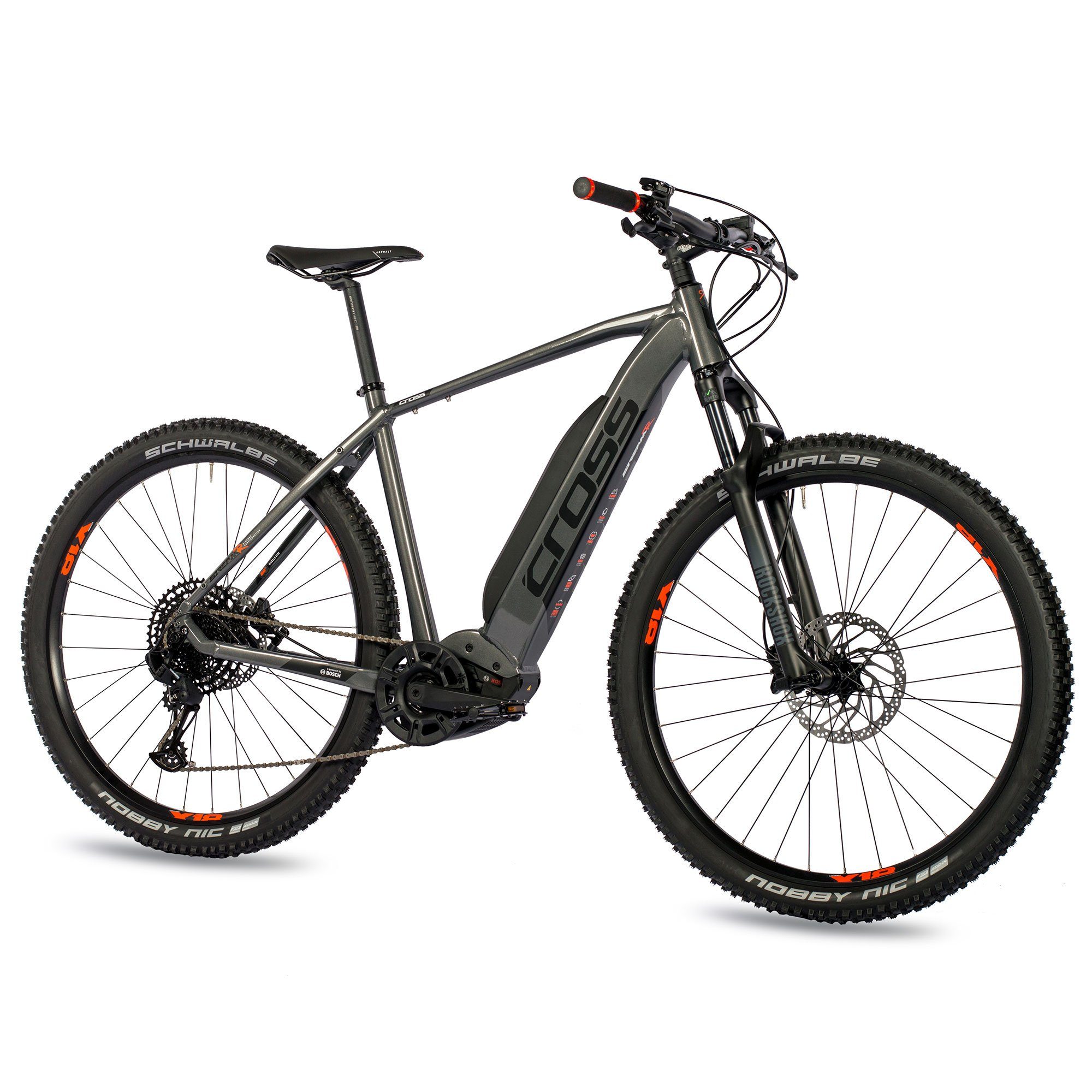 Airtracks E-Bike Mountainbike 29 Zoll E-Bike MTB BOSCH Performance Line CX Gen 4 500 Wh STREAMER, 12 Gang, Kettenschaltung, Mittelmotor, 500,00 Wh, SRAM RD SX EAGLE - 44cm 47cm 52cm