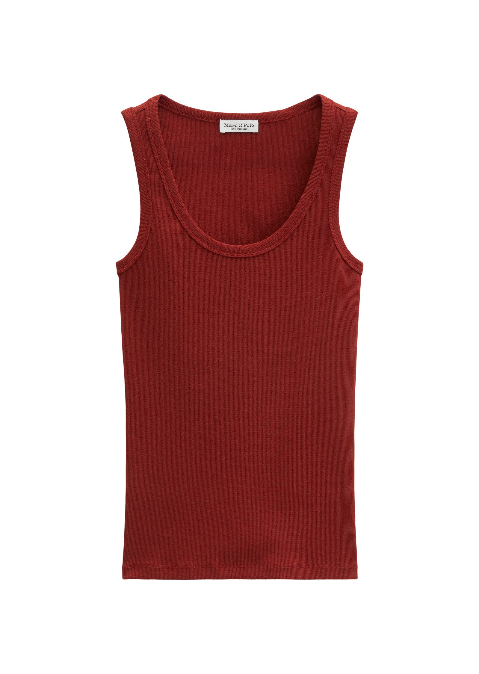 T-Shirt aus elastischem Rippjersey