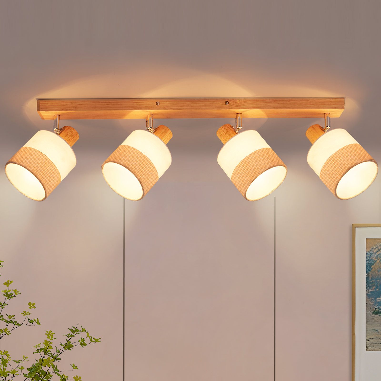 ZMH Deckenstrahler Deckenleuchte Vintage Schwenkbar 350° günstig online kaufen
