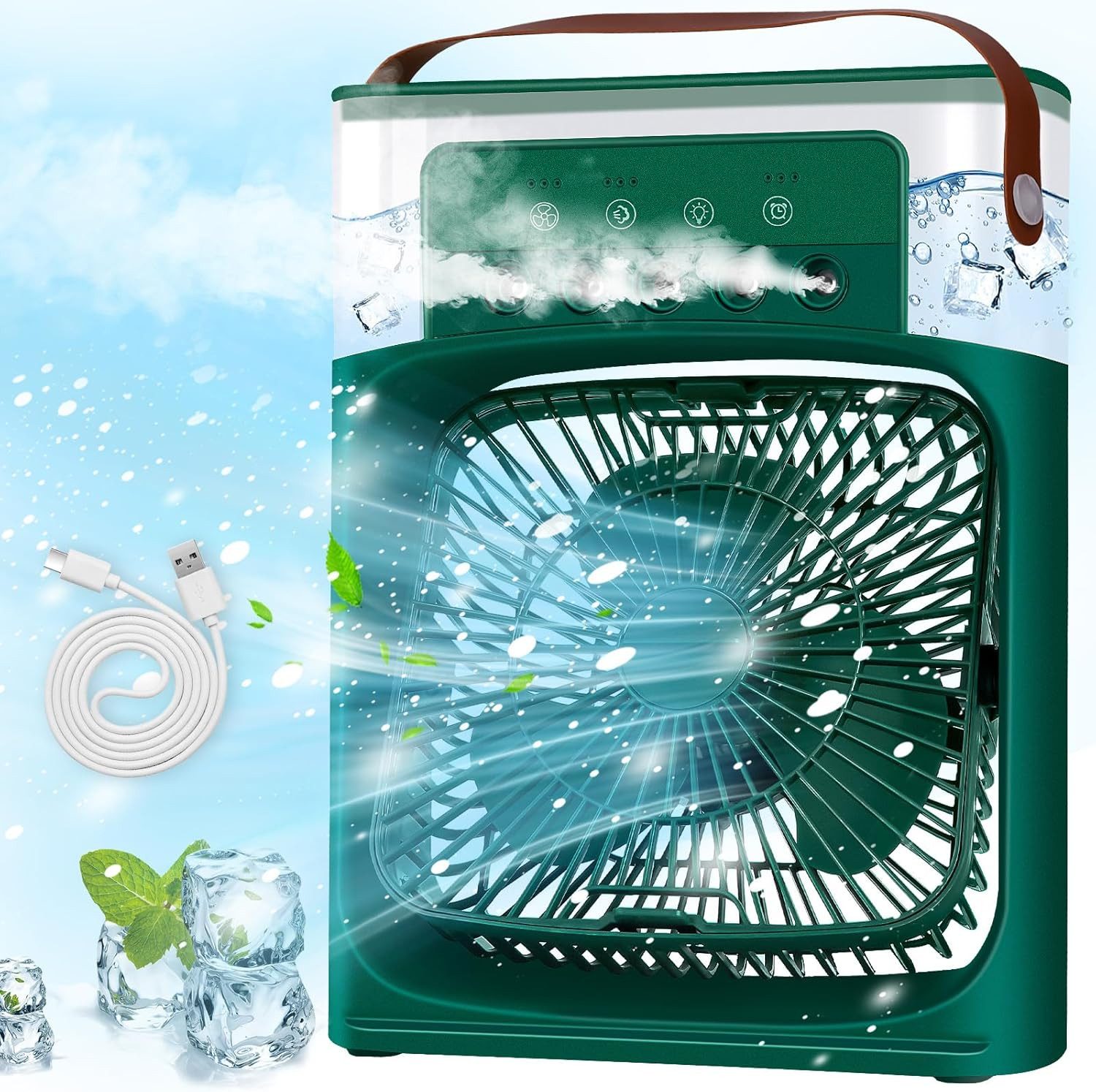 RWEUOQ Ventilatorkombigerät Tragbarer Mini-Verdunstungsluftkühler, 600 ml günstig online kaufen