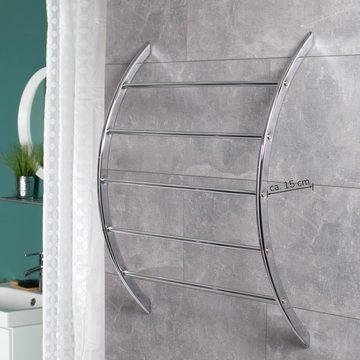 bremermann Handtuchhalter Handtuchhalter zur Wandmontage mit 5 Stangen aus Metall, verchromt