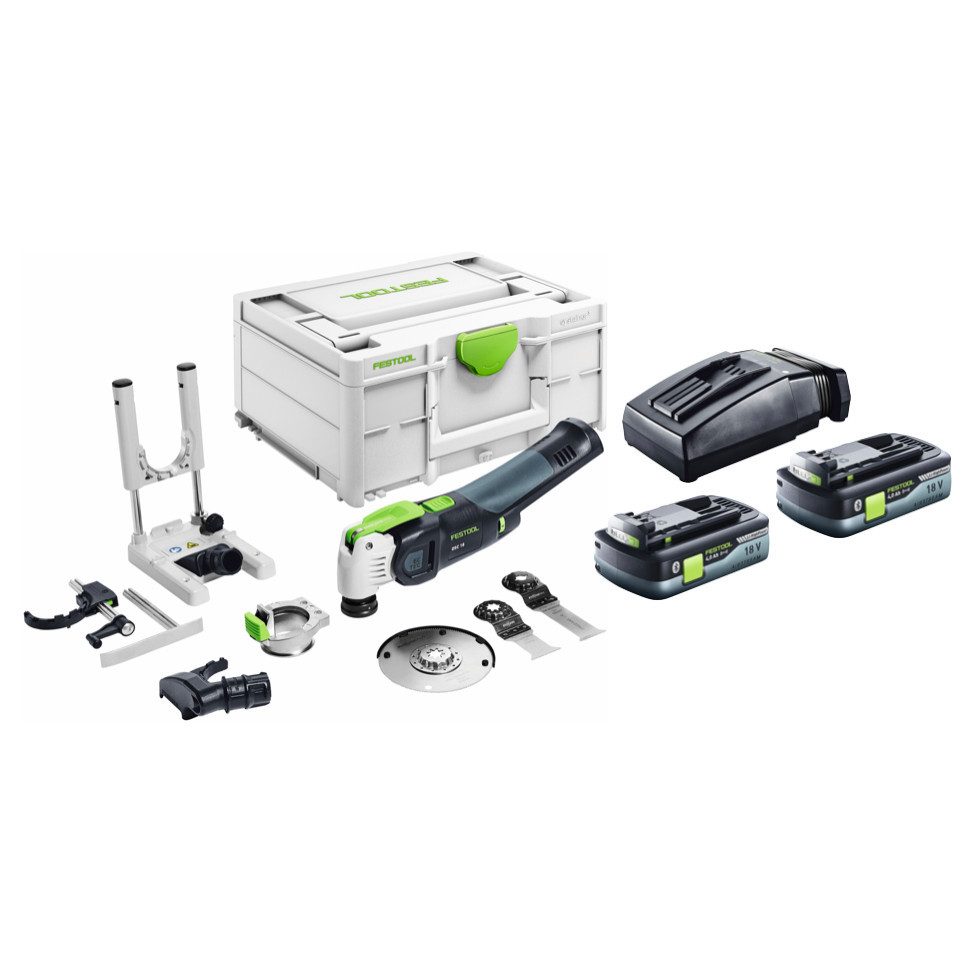 FESTOOL Akku-Multifunktionswerkzeug VECTURO OSC 18 E-Basic Set Akku Oszillierer 18 V Starlock Max Brushle