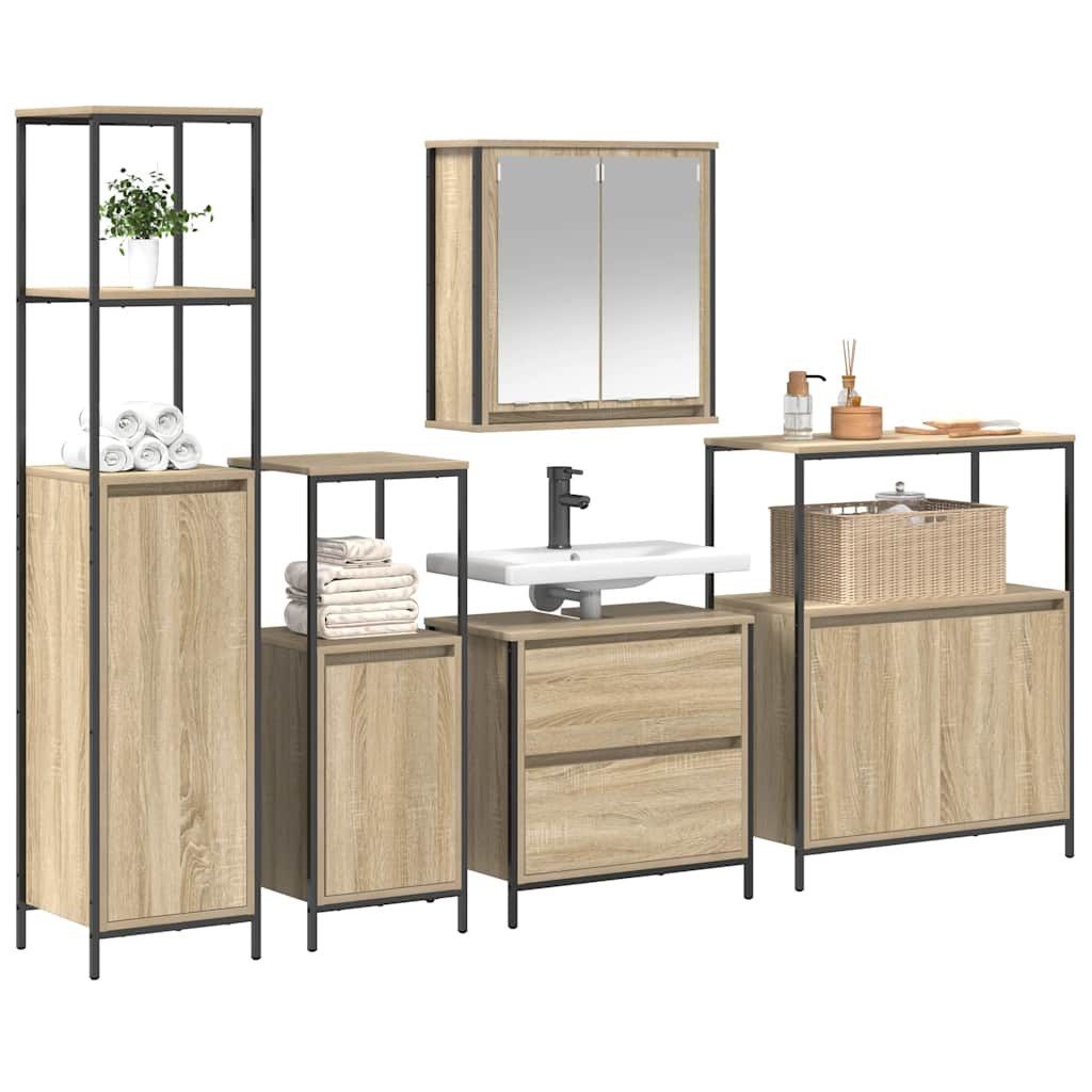 vidaXL Badezimmer-Set Badezimmermöbel Set 5 pcs günstig online kaufen