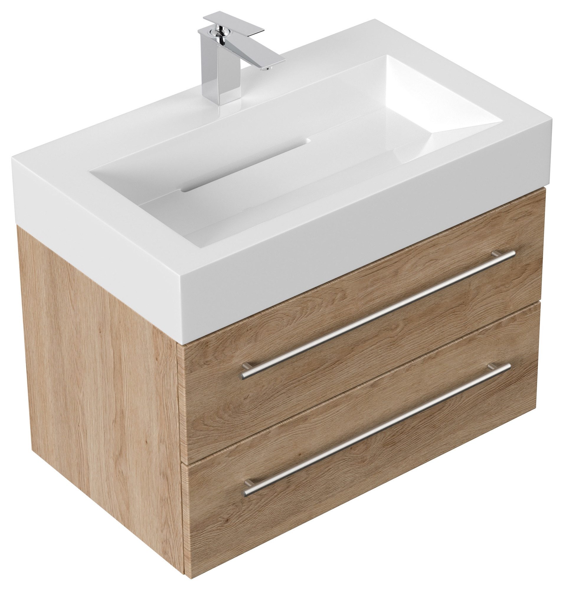 Magnolia Home Waschtisch Badmöbel Design 750 eiche hell