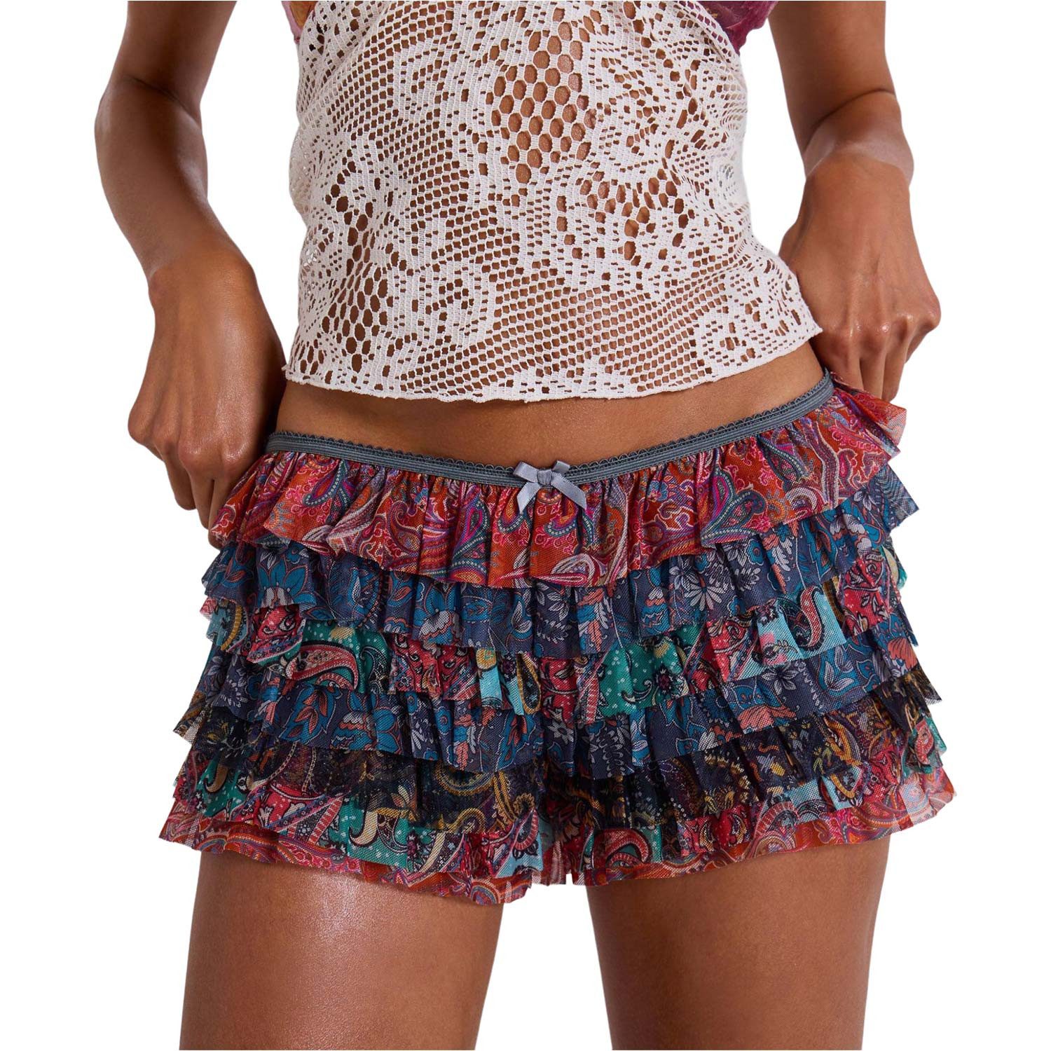 Refttenw Shorts Sexy Shorts mit Rüschenspitze günstig online kaufen