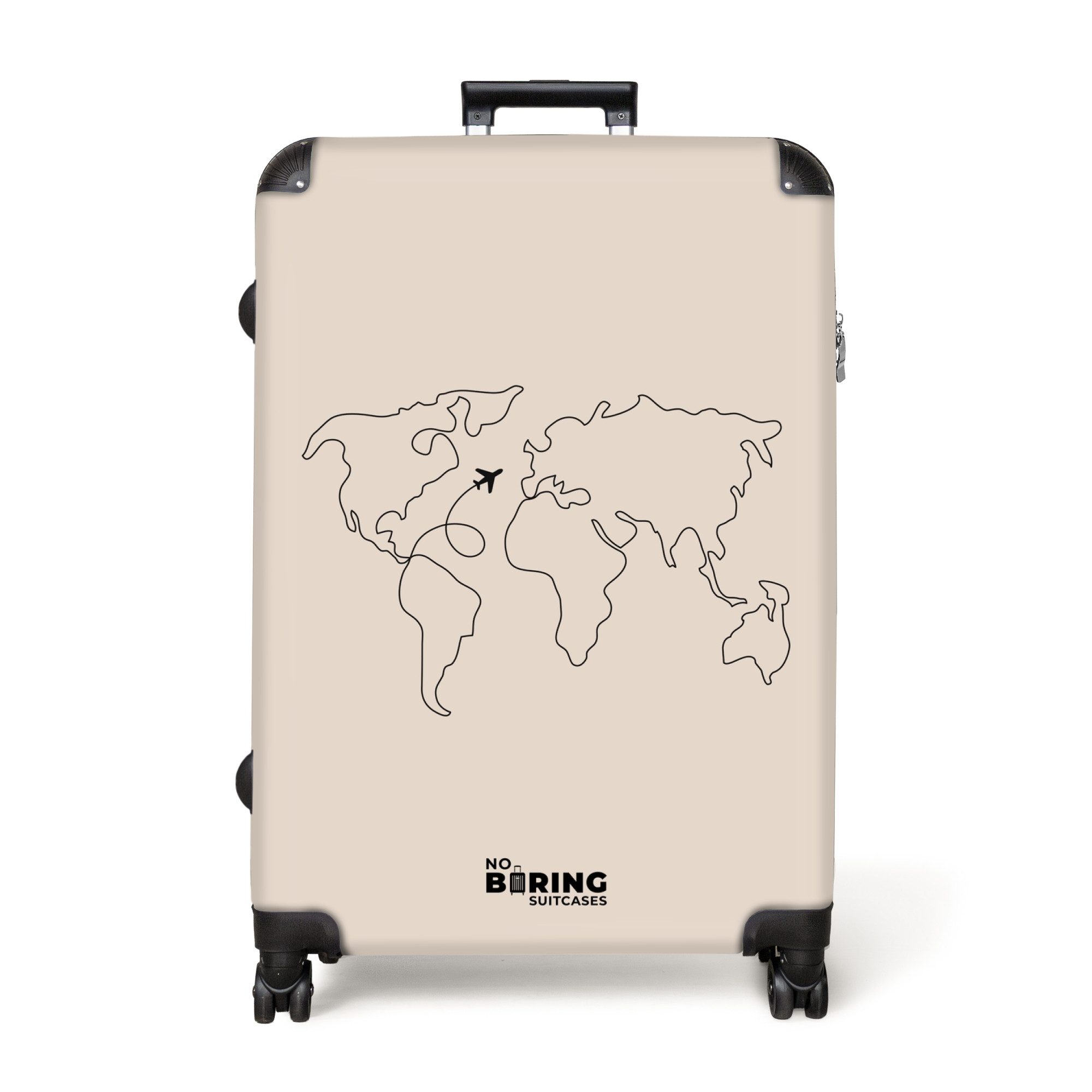 NoBoringSuitcases.com© Hartschalen-Trolley Weltkarte - Einfach - günstig online kaufen