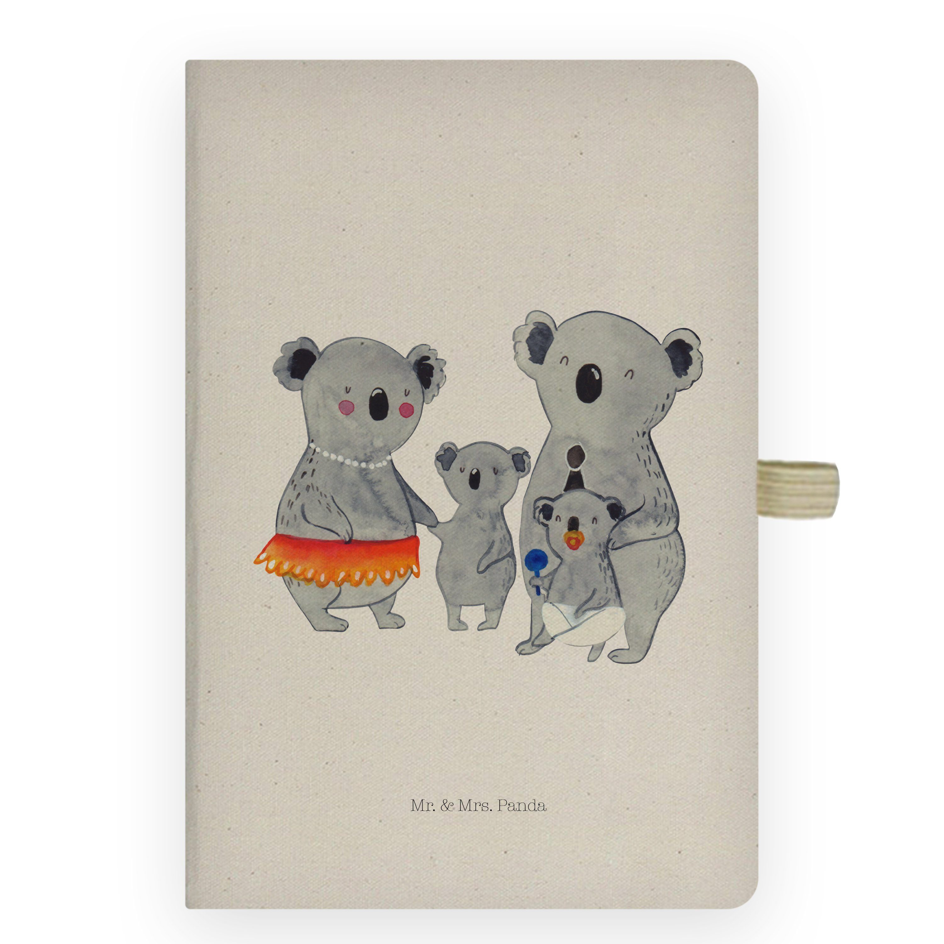 Mr. & Mrs. Panda Notizbuch Koala Familie - Transparent - Geschenk, Mama, Geschwister, Eintragebu Mr. & Mrs. Panda