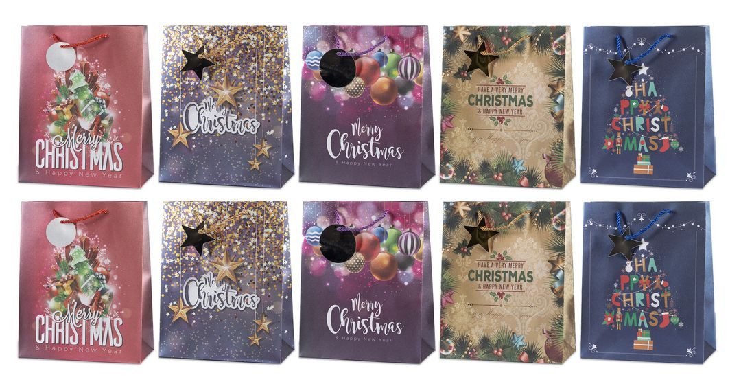 Geschenkbox Laro Geschenktaschen Geschenktüten Weihnachten 10/20/40/100stk Large