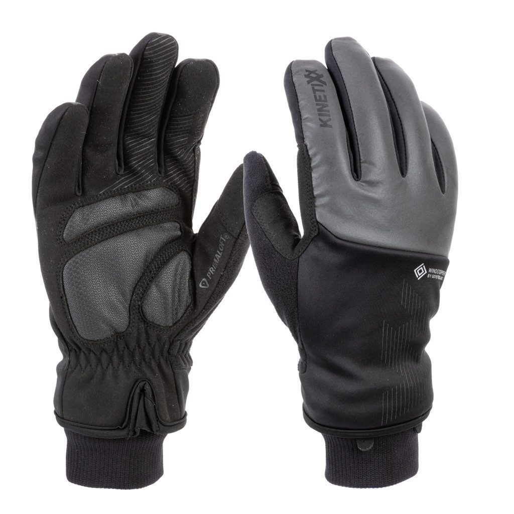 Kinetixx Fahrradhandschuhe KinetiXx Laria, Warmer Winter-Fahrradhandschuh (in Schwarz und Olive) Grip, Winddicht, Touchscreen kompatibel, Nachhaltig, Extra warm