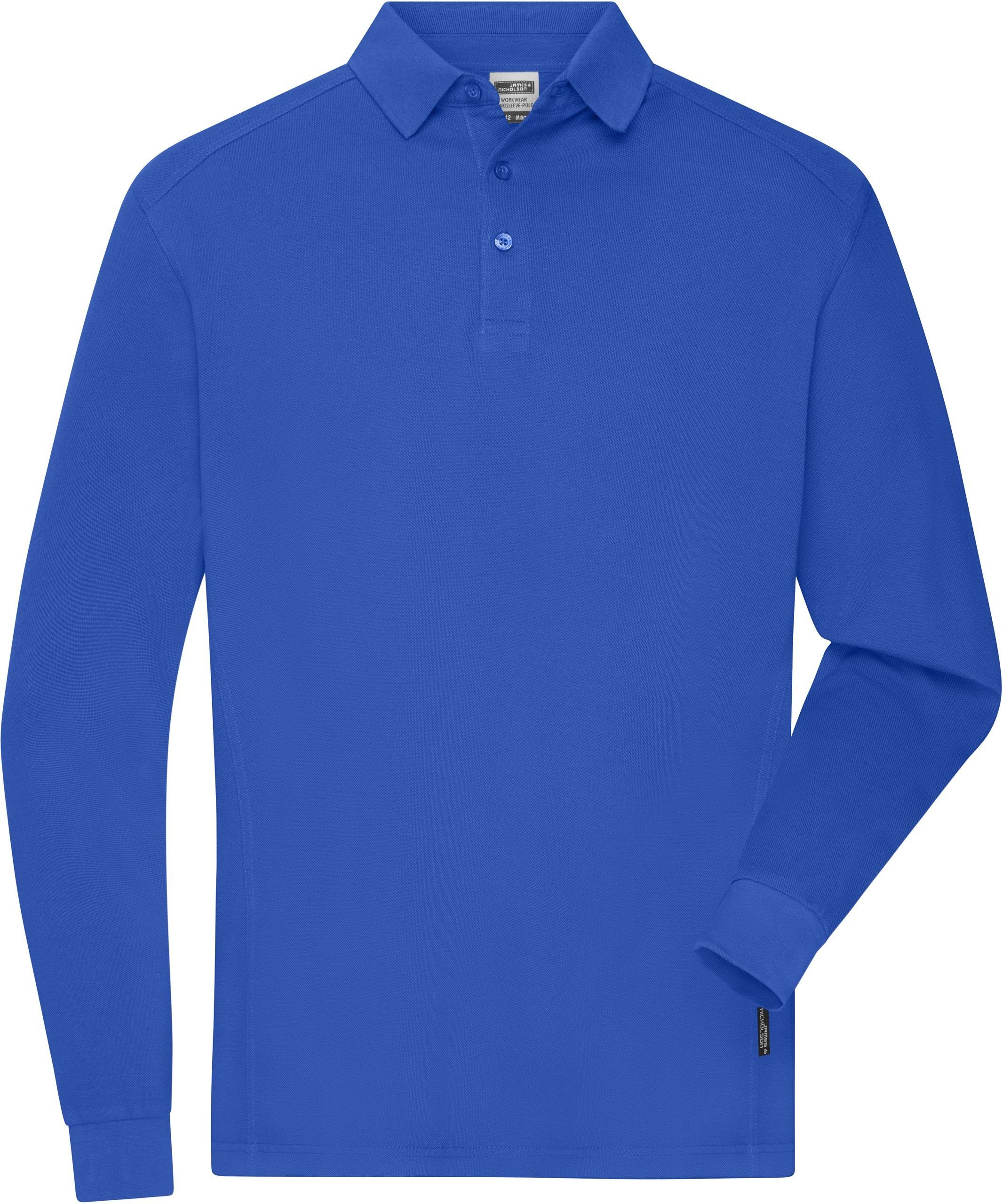 James & Nicholson Poloshirt Herren Workwear Polo langarm Royal