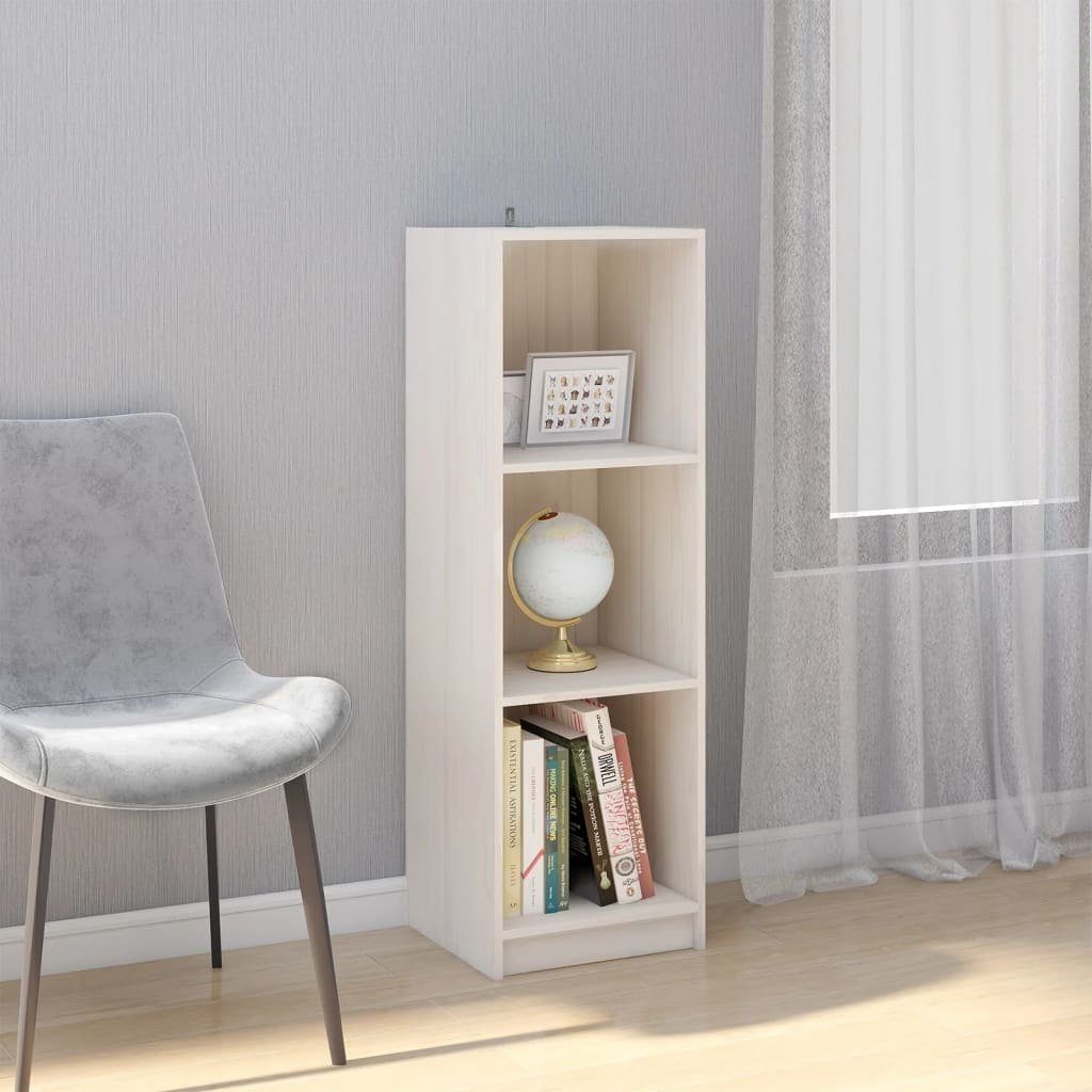furnicato Bücherregal Bücherregal/Raumteiler Weiß 36x33x110 cm Massivholz Kiefer | Bücherschränke