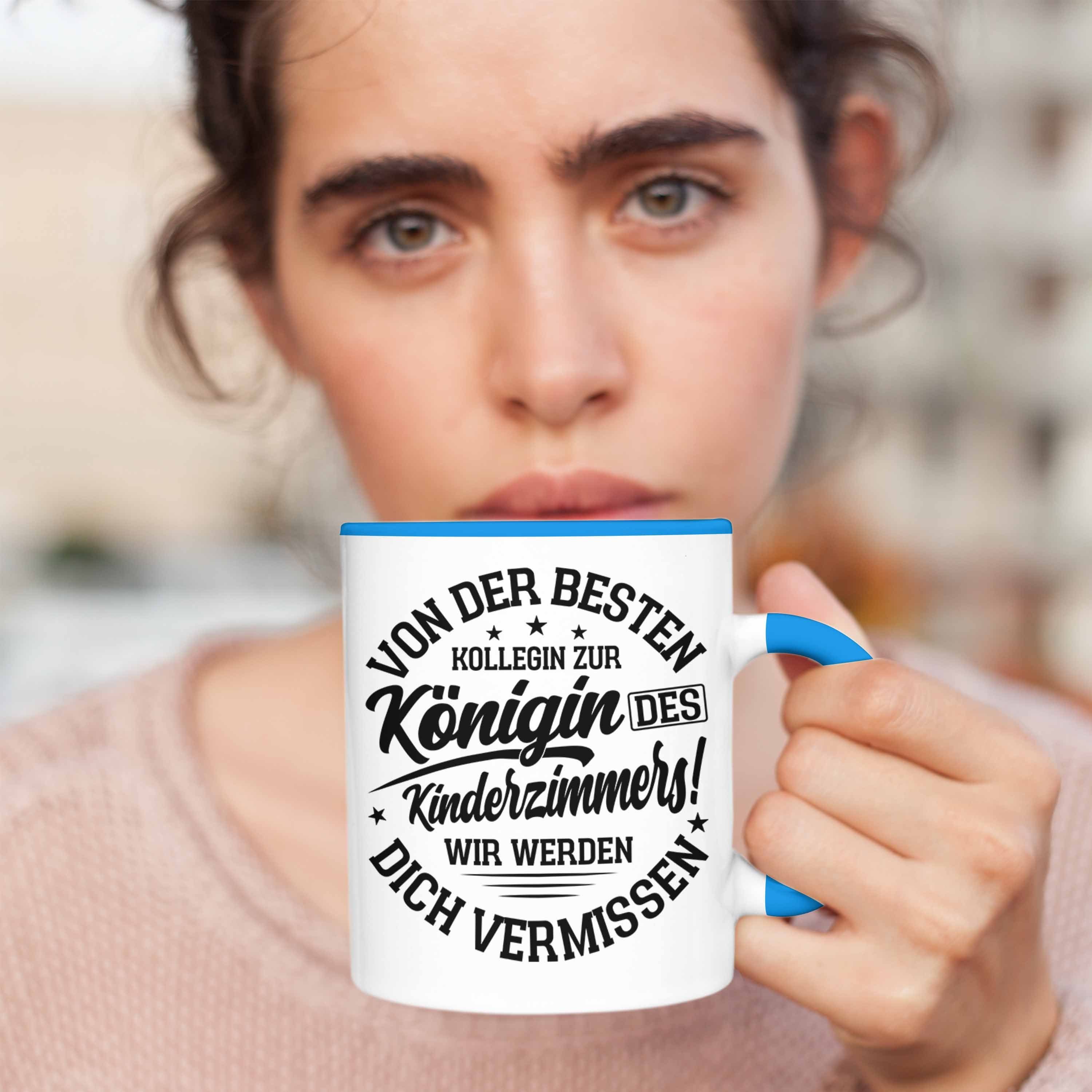 Kollegi Kaffeetasse Mutterschutz Trendation Tasse Geschenk Tasse Blau Abschied Mutterschutz