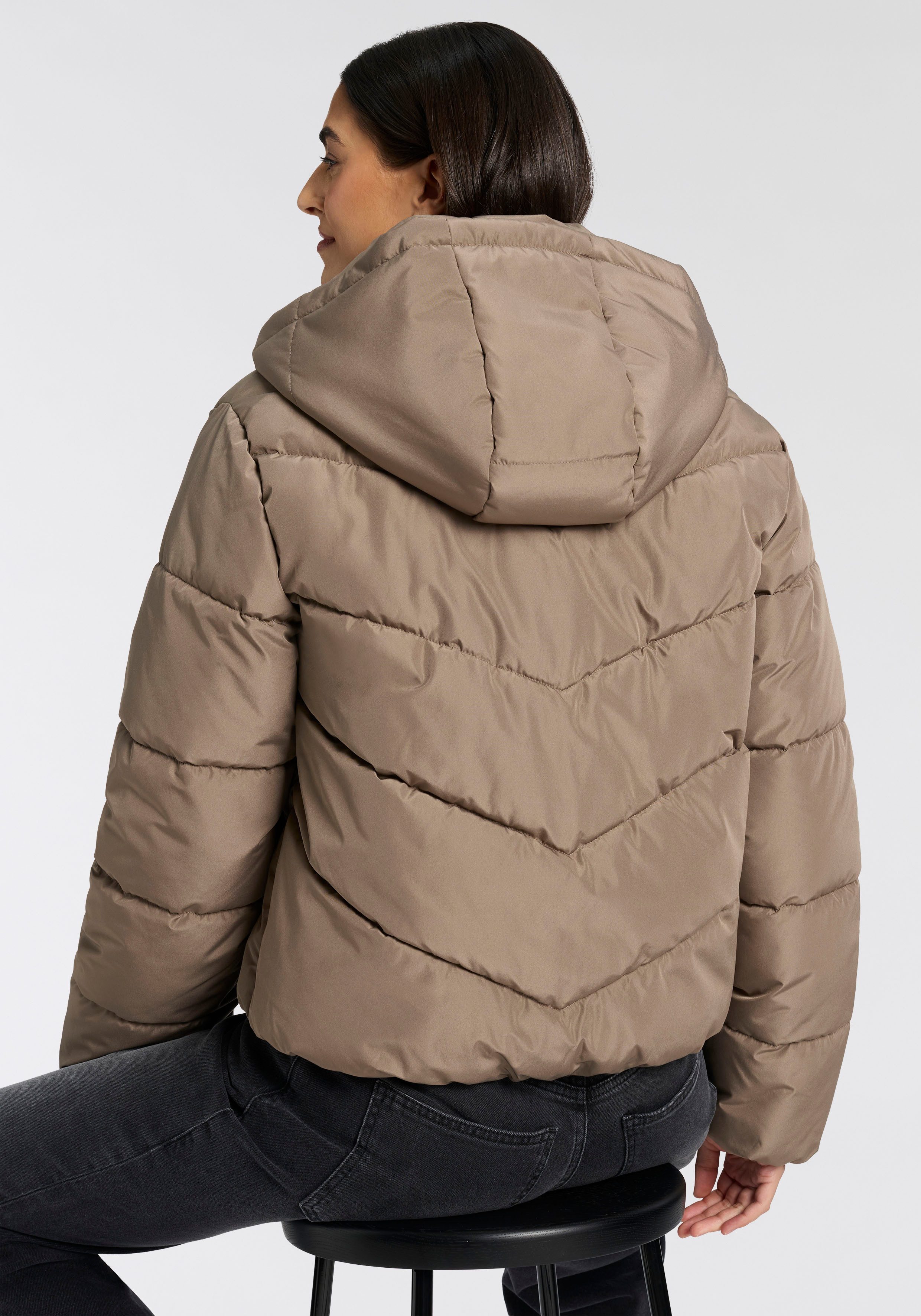 ONLY Steppjacke ONLCLARISA PUFFER HOOD JACKET CS OTW Kunstfaser, Steppware, Kapuze, elastische Bündchen – Bild 2 von 5