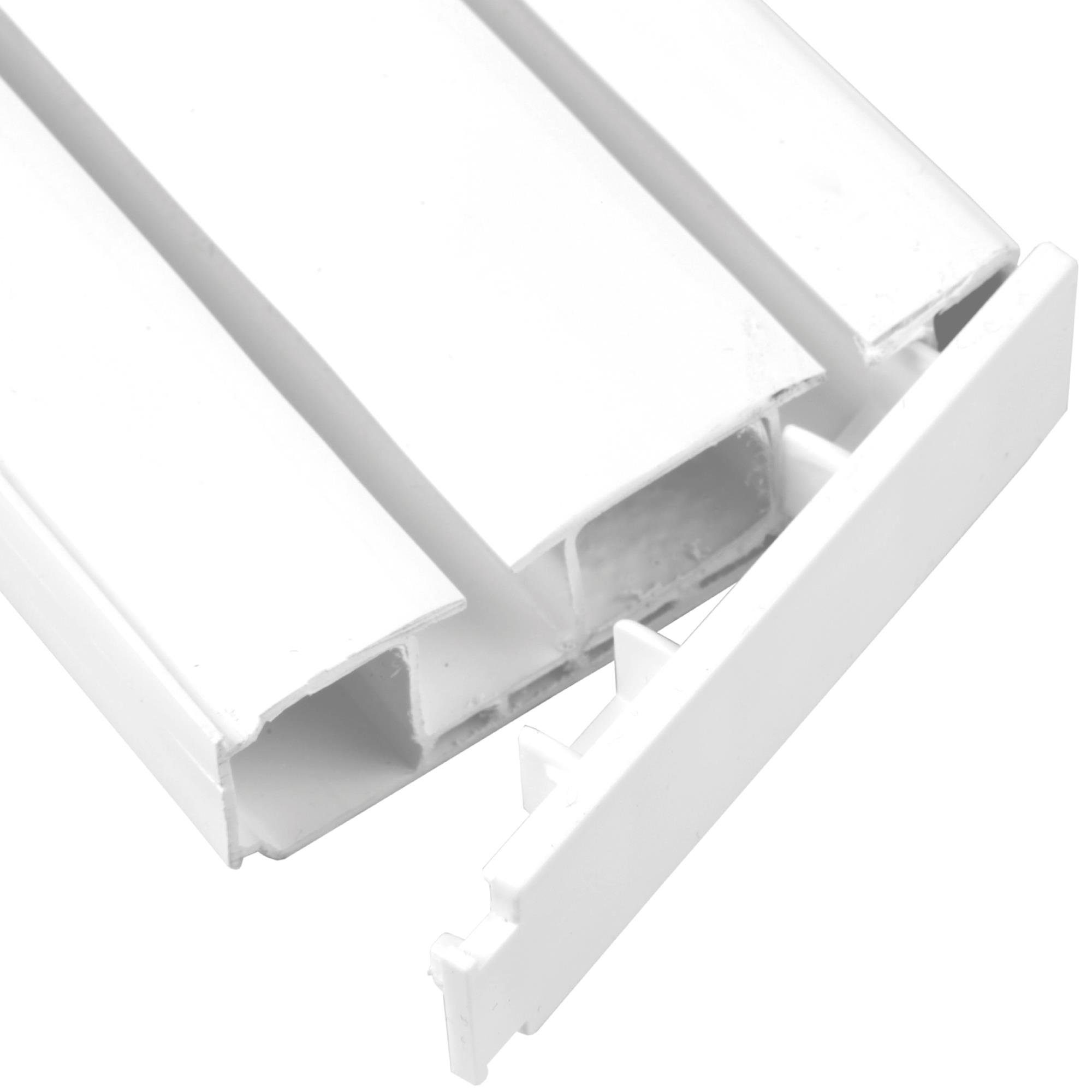 Bestlivings Gardinenstange, 2-läufig, geklemmt, Kunststoff, Seitendeckel (2 günstig online kaufen