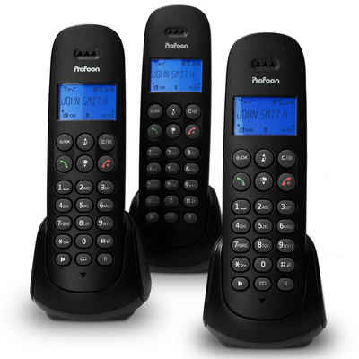 Profoon PDX300 Serie Schnurloses DECT-Telefon (Mobilteile: 3)