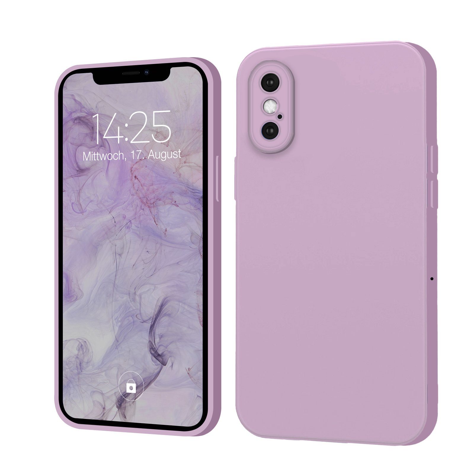 Tec-Expert Handyhülle SoftGrip Cover Hülle für Apple iPhone X, Handy Case Bumper integrierter Kameraschutz flexibel