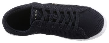 Tommy Hilfiger FLAG LACE UP SNEAKER KNIT Sneaker, Freizeitschuh, Halbschuh, Schnürschuh mit seitlichem Flaggen-Label