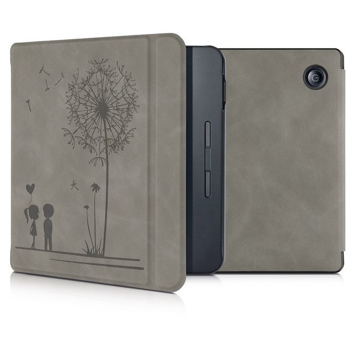 kwmobile E-Reader-Hülle Hülle für Kobo Libra H2O Kunstleder eReader Schutzhülle Cover Case - - Pusteblume Love Design