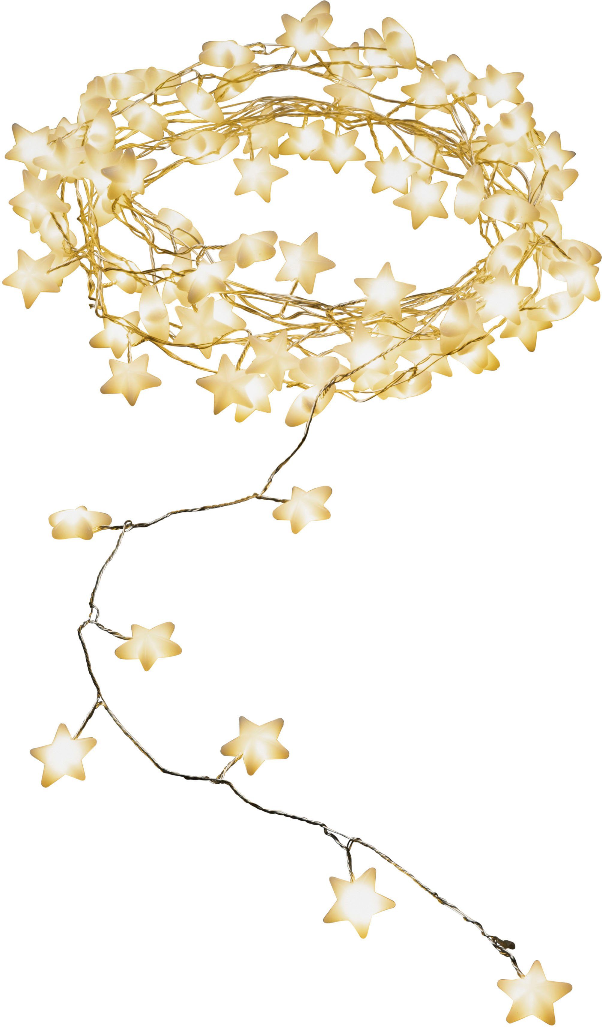 KONSTSMIDE LED-Lichterkette, 90-flammig, LED Sternenlichterkette, 90 warm weiße Dioden