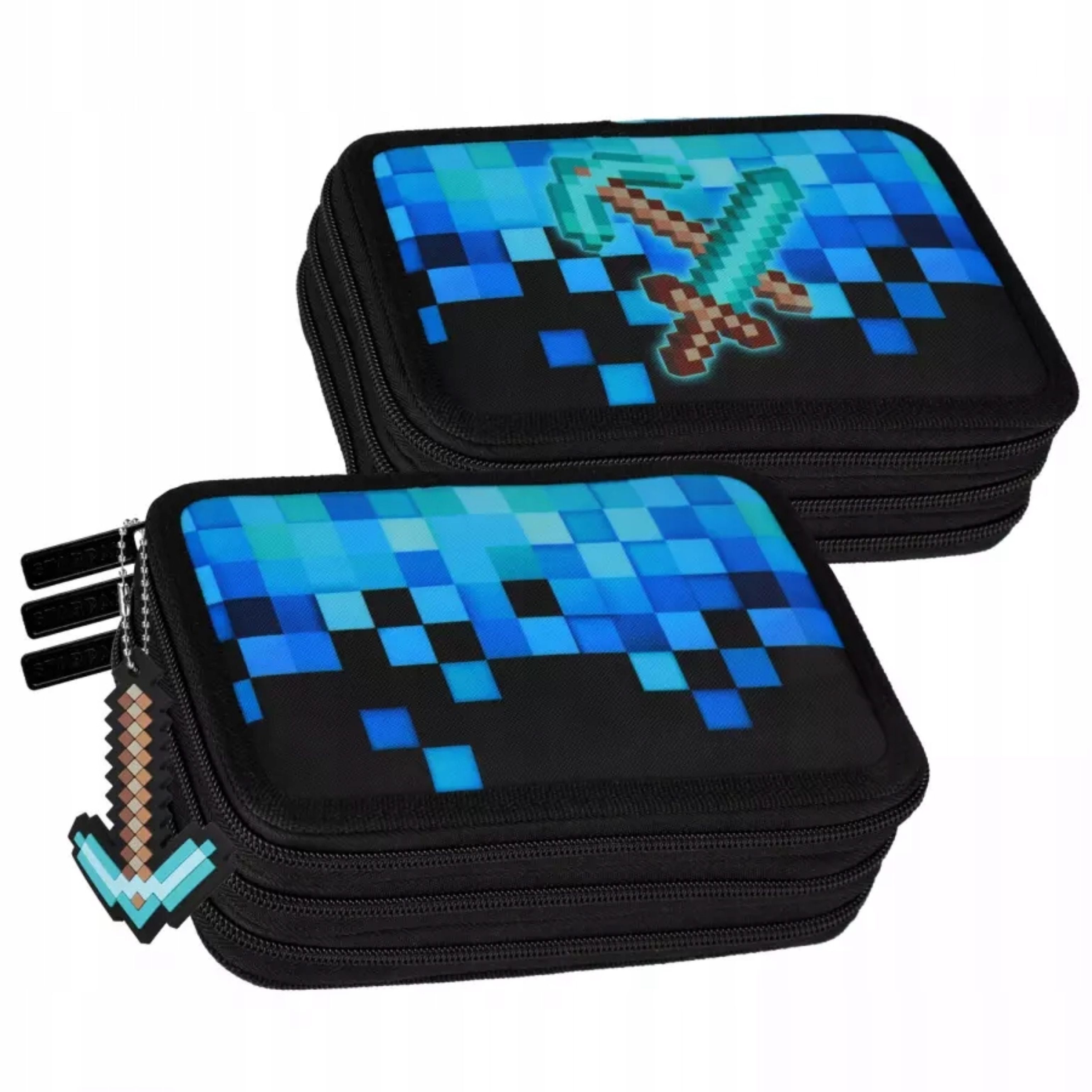 Starpak Federmäppchen Dreiteiliges Federmäppchen mit Zubehör - 30+ Zubehör