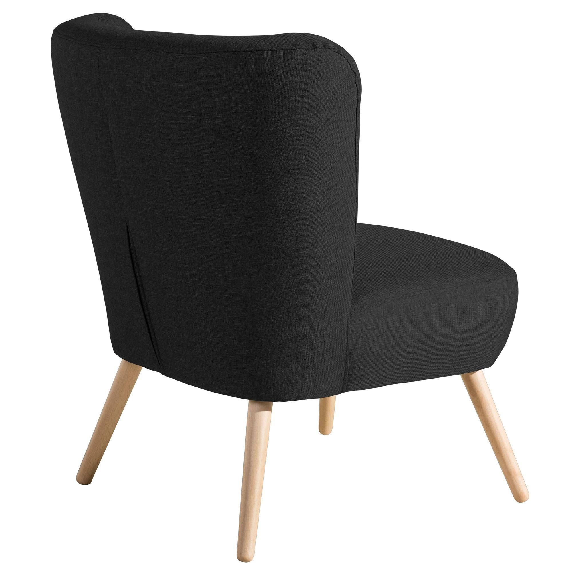Sitz hochwertig aufm (Sparpreis Sessel Bezug Sessel Buche 58 1-St), / 22353 schwarz Versand, inkl. natur Kessel Flachgewebe verarbeitet,bequemer Kostenlosem Kassi