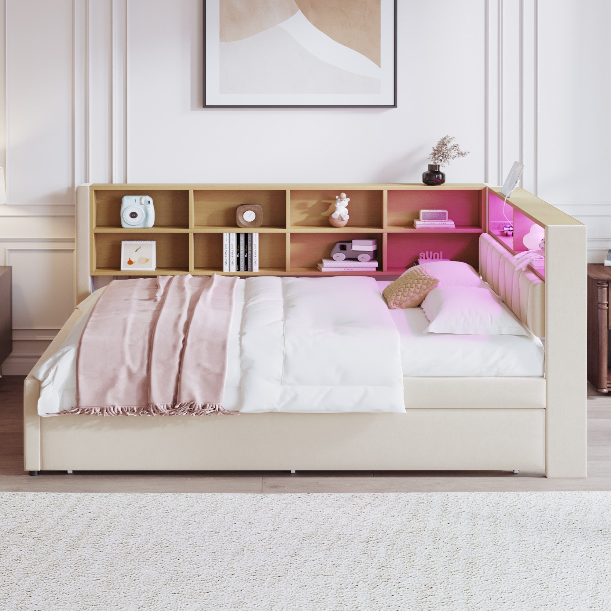 STILVORA Schlafsofa Polsterbett 140×200 mit Ausziehbett günstig online kaufen