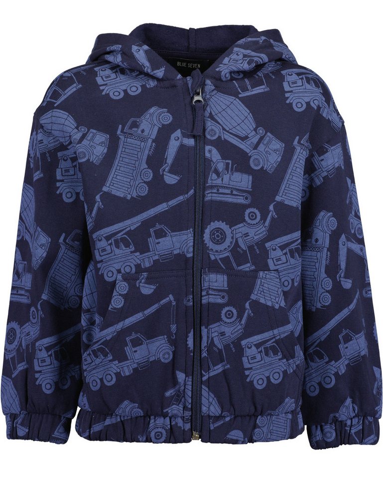 Blue Seven Kapuzensweatjacke Baumwolle, toller Alloverdruck