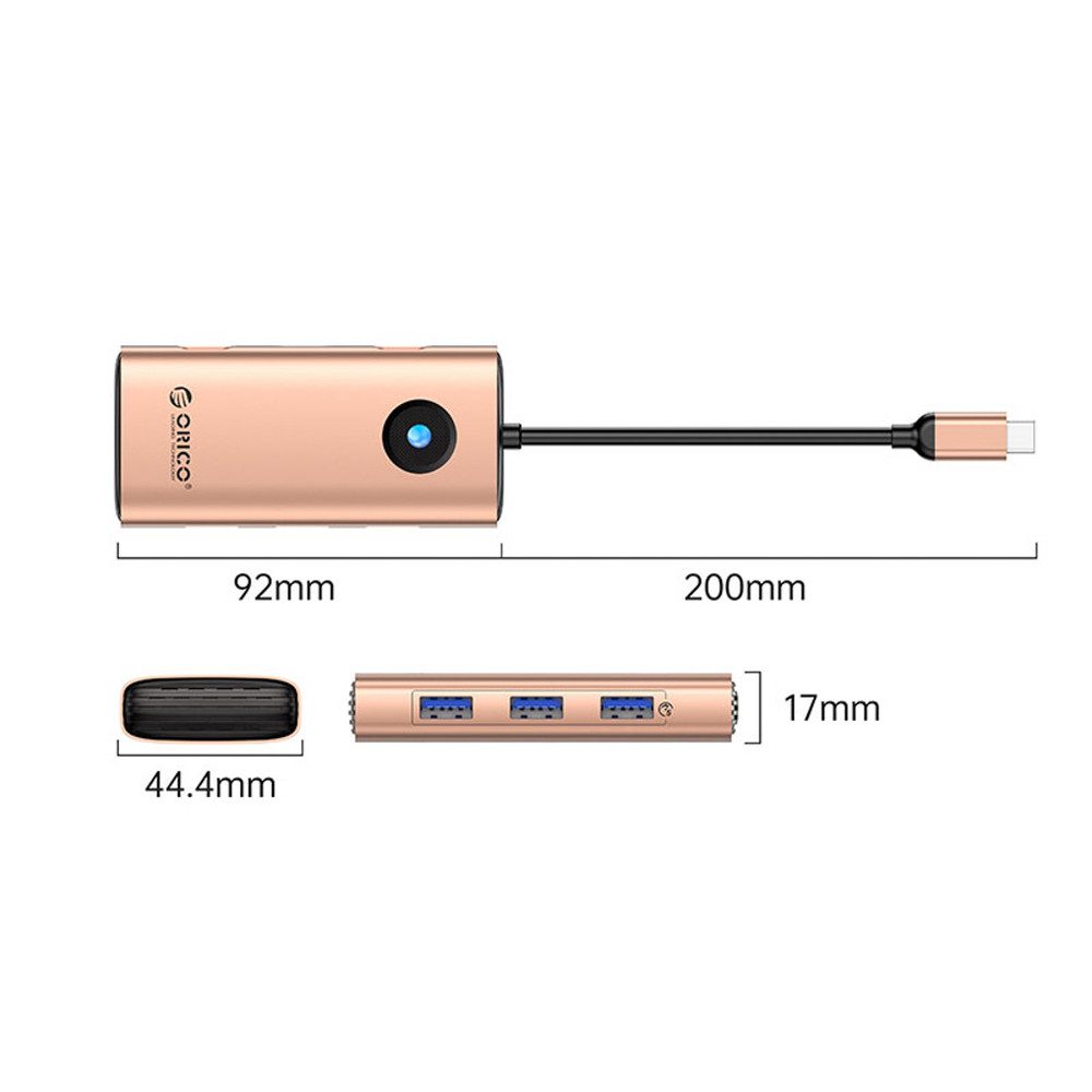 ORICO Orico PW11 6-in-1 USB-C Dockingstation 100W USB-Adapter