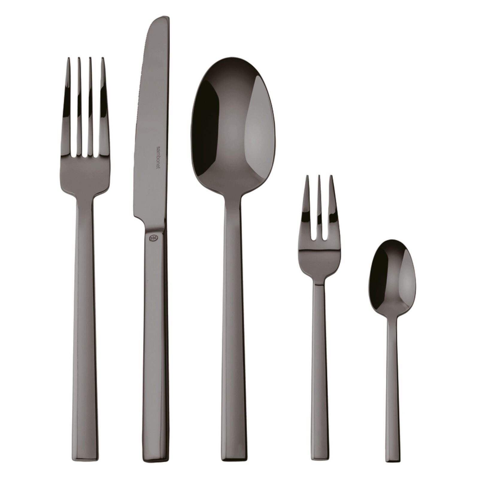 sambonet Besteck-Set Sambonet Neutra Besteck 30tlg. Mirror PVD 2Black
