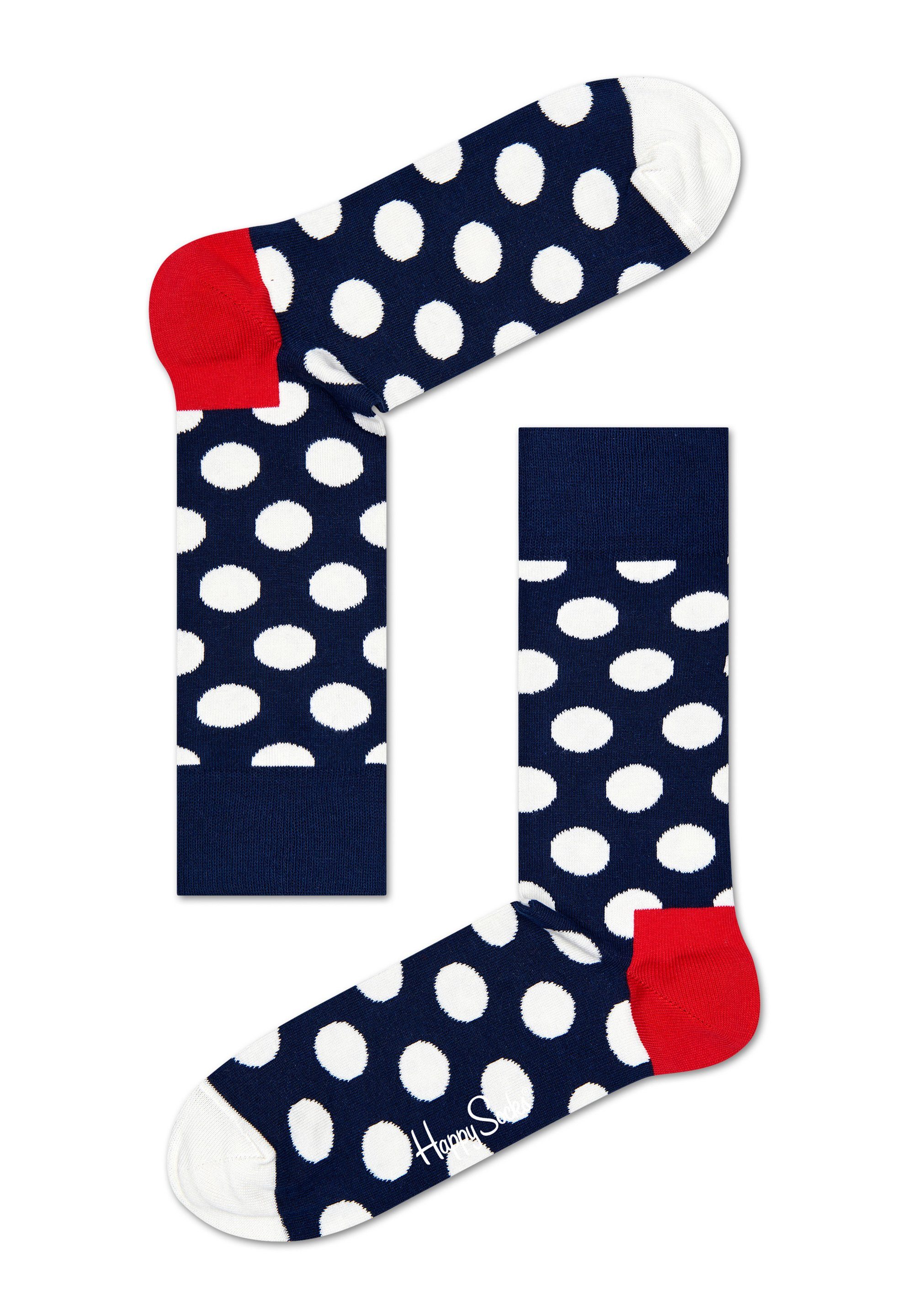 Happy Socks Basicsocken 3-Pack Gift aus Set Socks Classic Navy Baumwolle nachhaltiger