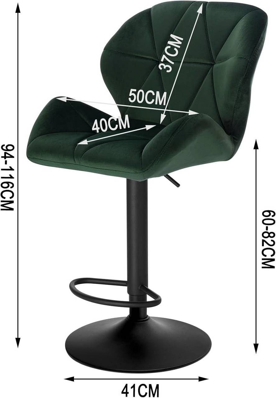 Woltu Barhocker (Set, 2 St), Tresenhocker Designer Hocker mit Rückenlehne