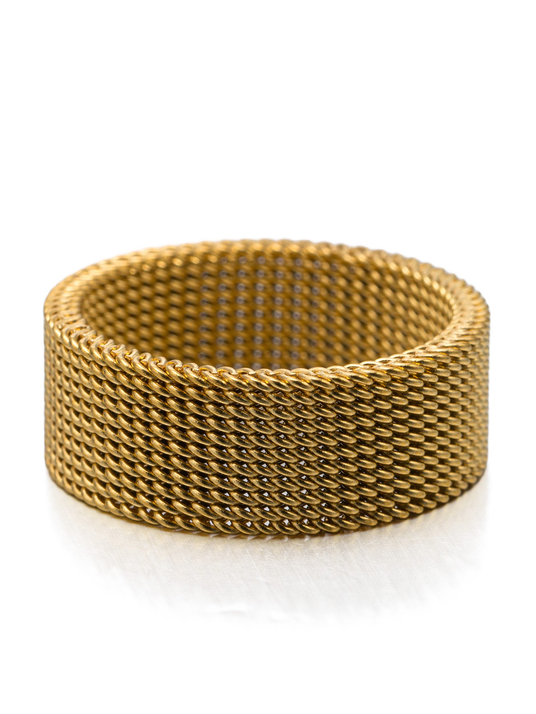 Aniston JEWELRY & WATCHES Fingerring Schmuck Geschenk Edelstahl Damenring Ring Mesh-Optik, Made in Germany
