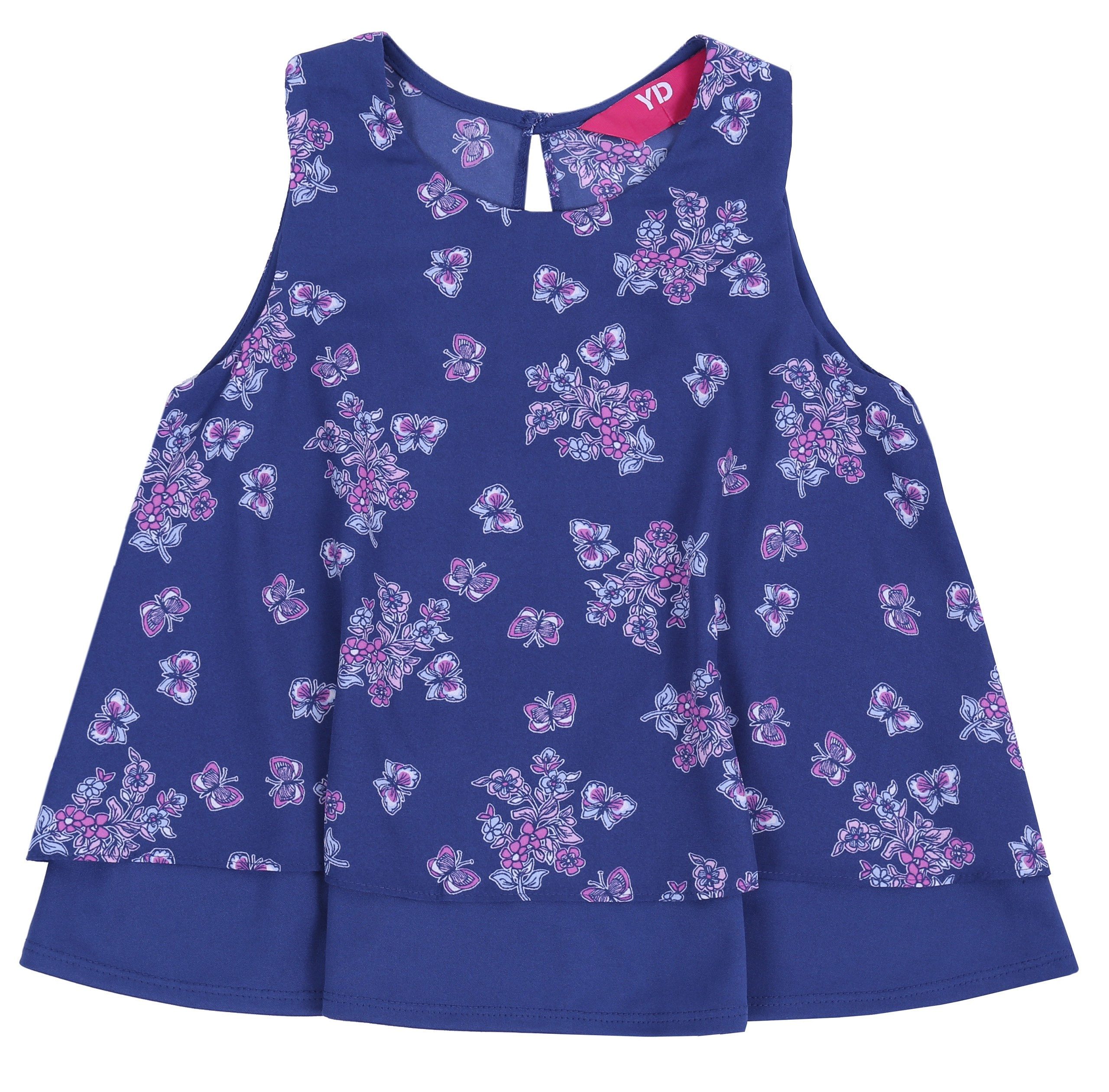 Sarcia.eu Blusentop Trapezförmige Bluse Blumen/Schmetterlinge 11-12 Jahre