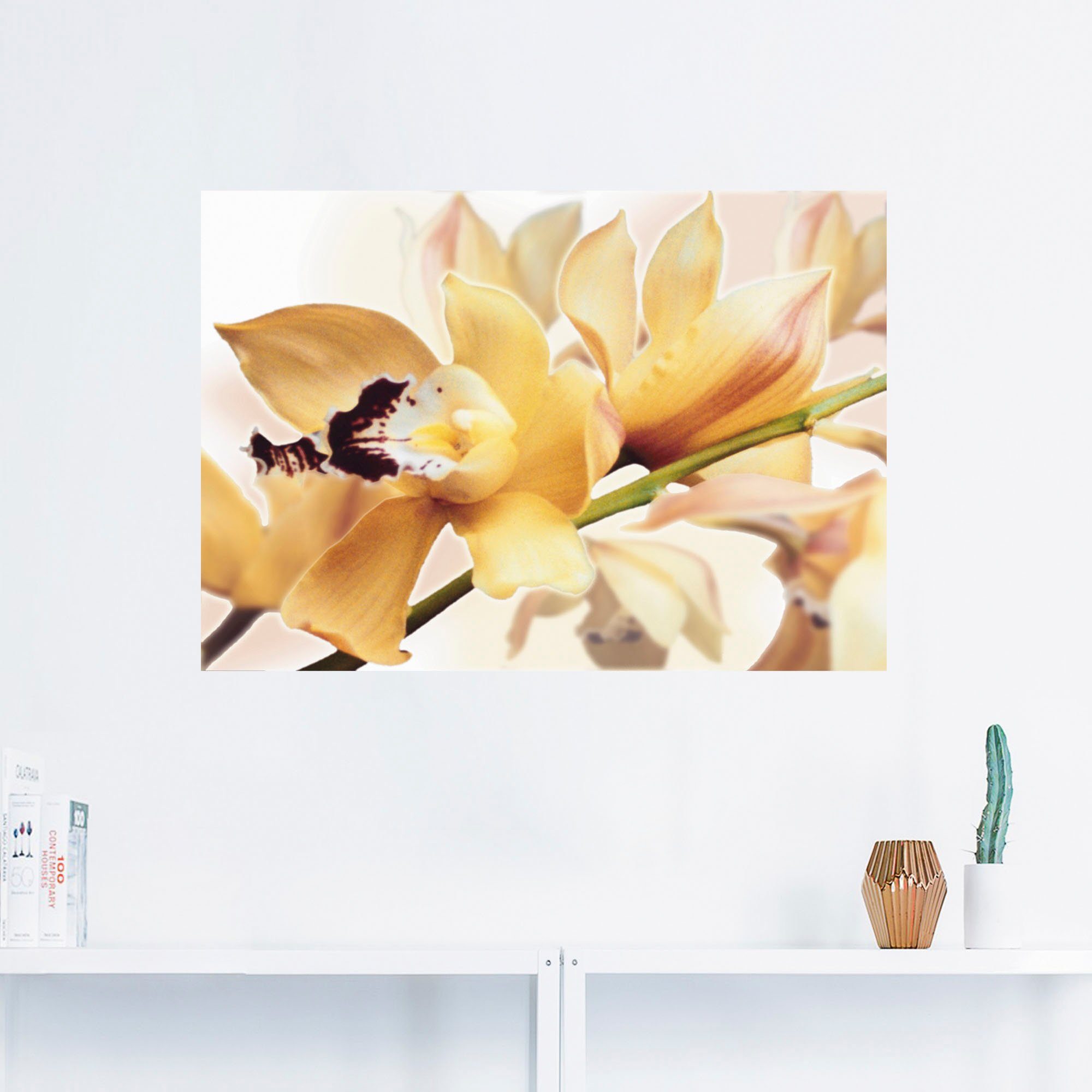 Artland Wandbild »Gelbe Orchidee«, Blumenbilder (1 Stück), in vielen Größen & Produktarten - Alubild / Outdoorbild für den Außenbereich, Leinwandbild, Poster, Wandaufkleber / Wandtattoo auch für Badezimmer geeignet-HomeTrends