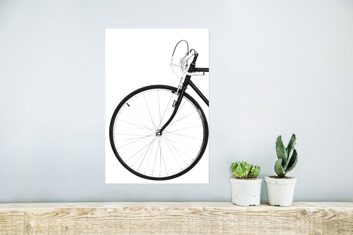 Lenker, - MuchoWow Rad Poster, für - Wohnzimmer, - Ohne Wandposter Fahrrad Poster Wandbild, Rahmen Schwarz (1 St),