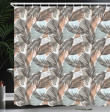 Abakuhaus Duschvorhang Moderner Digitaldruck mit 12 Haken auf Stoff Wasser Resistent Breite 175 cm, Höhe 180 cm, Tropisch Abstrakt Pastell Botanik
