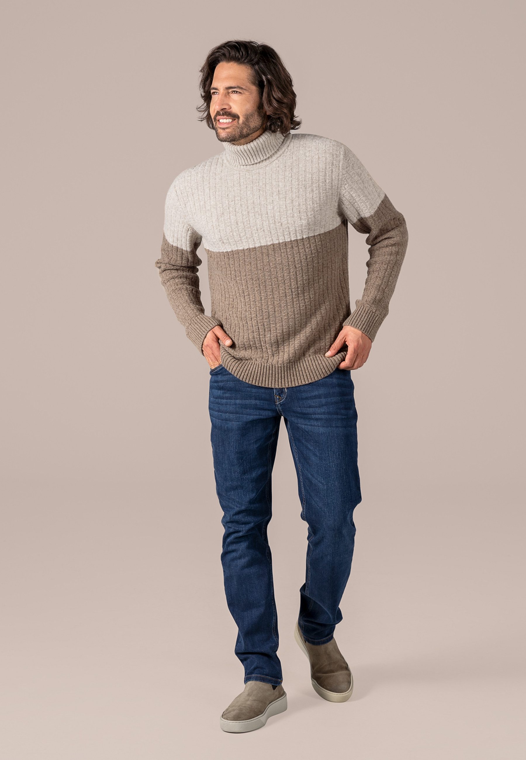 LIVING CRAFTS Rollkragenpullover PATRIZIO GOTS zertifiziert – Bild 4 von 5