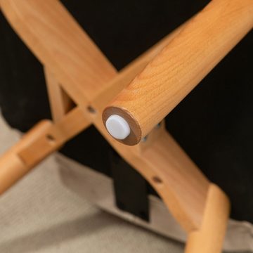 HOMCOM Relaxsessel Loungesessel mit Hocker, Armlehnstuhl mit Holzbeine, Fernsehsessel (Ohrensessel, 1-St., Relaxsessel), mit Cord-Optik